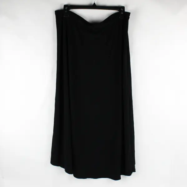 Eileen Fisher Women's M Black High/Low Maxi Skirt with Elastic Waist
