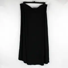 Eileen Fisher Women's M Black High/Low Maxi Skirt with Elastic Waist