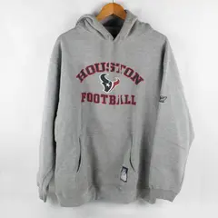 NFL Team Apparel Reebok Men's L Gray Houston Texas Football Heavyweight Hoodie