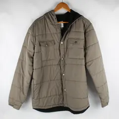 Alpine Design Men's M Brown Green Lined Quilted Puffer Jacket w/Hood