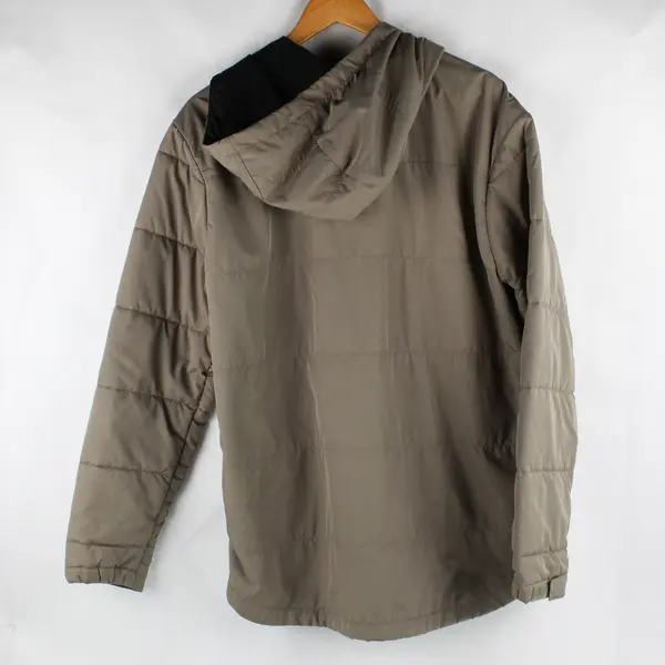 Alpine Design Men's M Brown Green Lined Quilted Puffer Jacket w/Hood