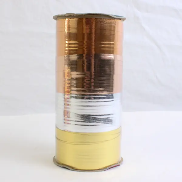 Lot of 2 Tubes Curling Ribbon 80 ft. ea Silver Gold & Bronze Colors New 2004