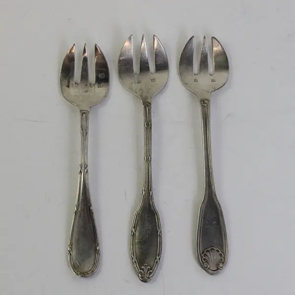 Lot Of 3 Ravinet d'Enfert Assorted Patterned Flatware Small Sporks 5.25" Long