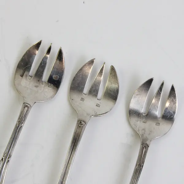 Lot Of 3 Ravinet d'Enfert Assorted Patterned Flatware Small Sporks 5.25" Long