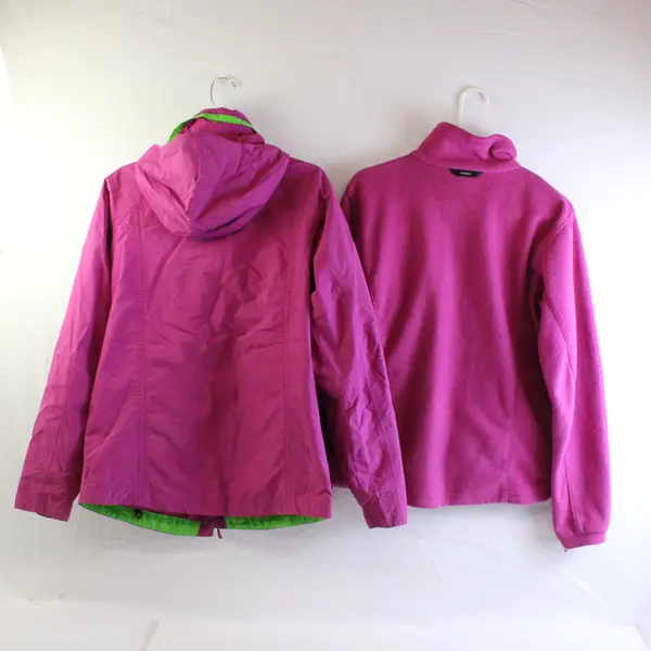 Columbia Bugaboo Youth 18/20 Pink and Green Interchange Jacket and Fleece
