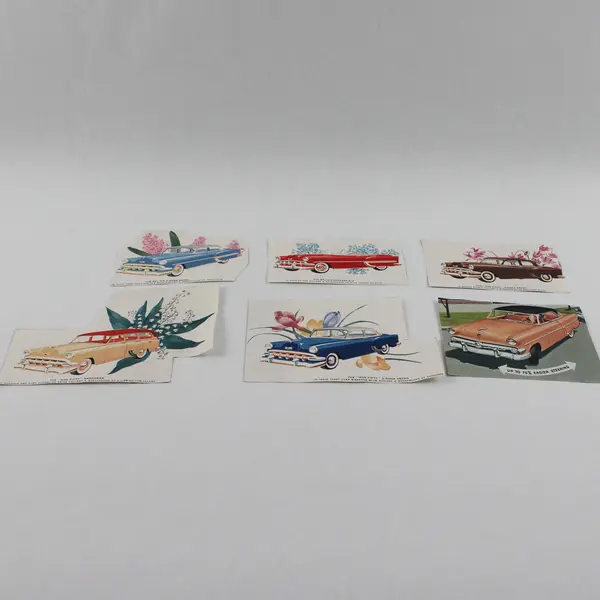Lot Of 6 Vintage 1950s Chevrolet Mercury Automobile Illustration Ad Clippings 