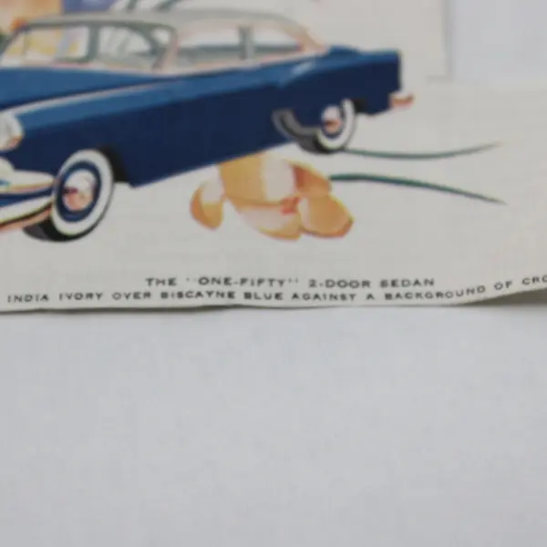 Lot Of 6 Vintage 1950s Chevrolet Mercury Automobile Illustration Ad Clippings 