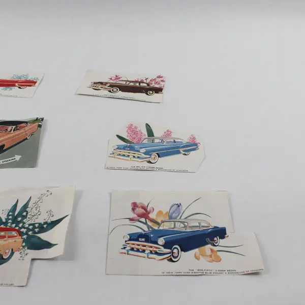 Lot Of 6 Vintage 1950s Chevrolet Mercury Automobile Illustration Ad Clippings 