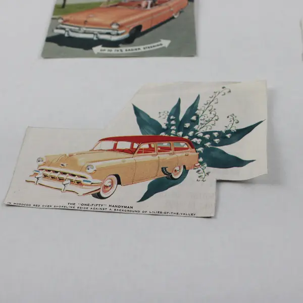 Lot Of 6 Vintage 1950s Chevrolet Mercury Automobile Illustration Ad Clippings 