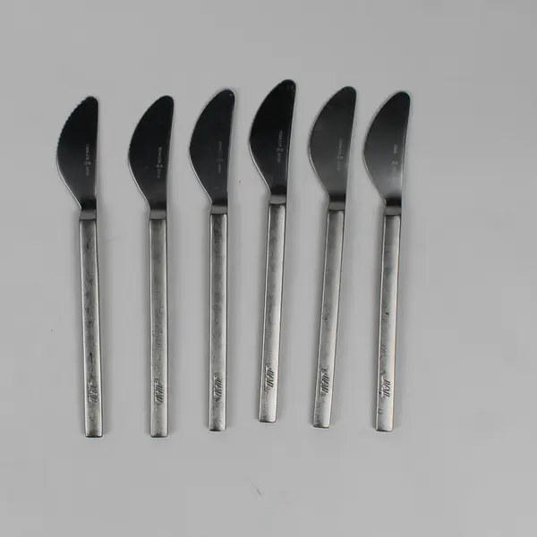 Lot Of 6 WAKO Japan Airlines (JAL) flatware Dinner Knives 7" Long