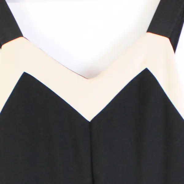 Zara Woman/Basic Collection Women's M Two Tone Cropped Jumpsuit Tie Straps