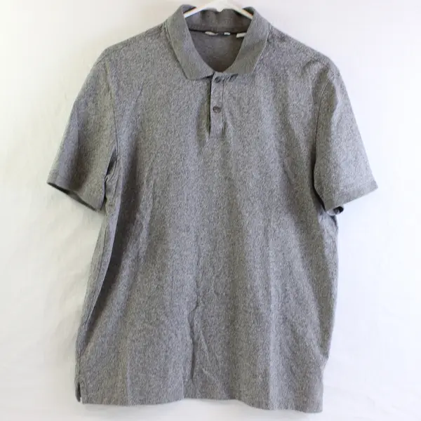 Calvin Klein Men's Heather Gray 100% Cotton Short Sleeve Polo Shirt