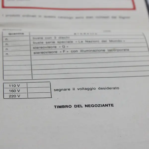 Vintage View Master Bilingual Italian French German Catalog Brochure