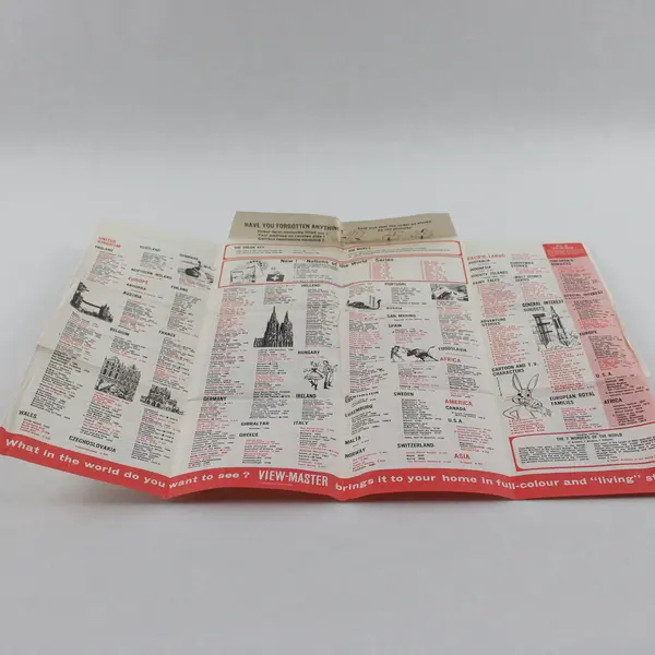 Vintage View Master England Product Catalog Brochure