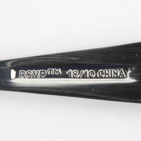 Lot of 12 RSVP Glossy Stainless Flatware 6" Teaspoons