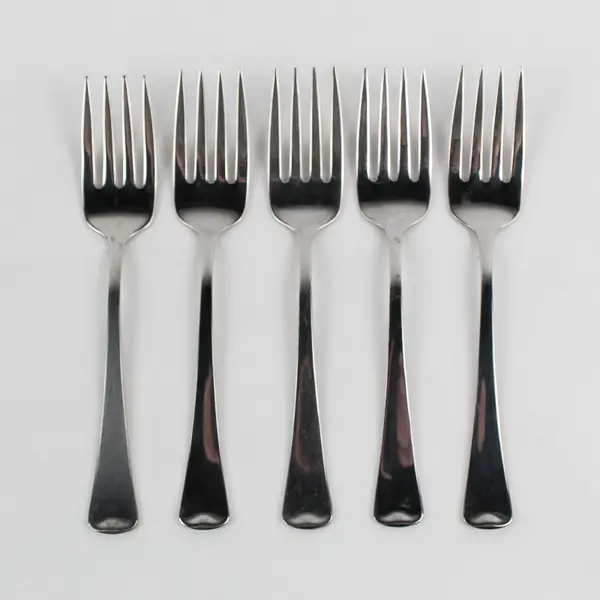 Lot Of 5 Oneida Canada/Distinction (Stainless) Flatware Salad Forks 6.25" Long