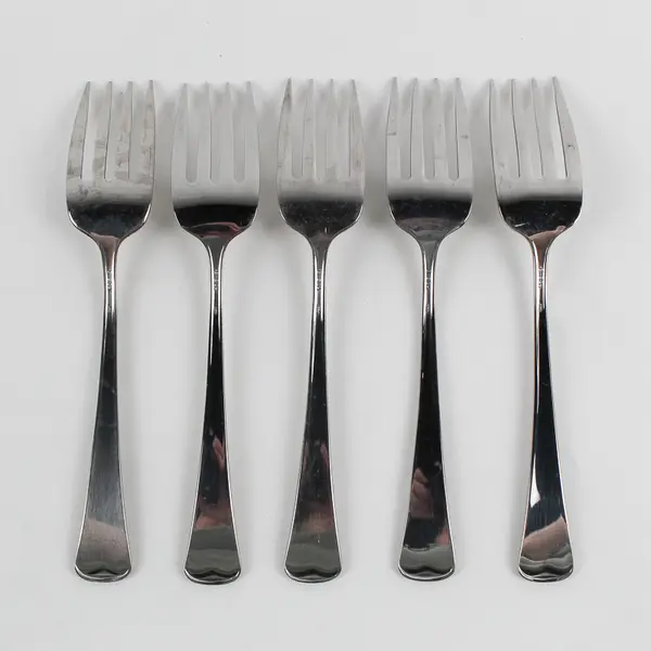 Lot Of 5 Oneida Canada/Distinction (Stainless) Flatware Salad Forks 6.25" Long