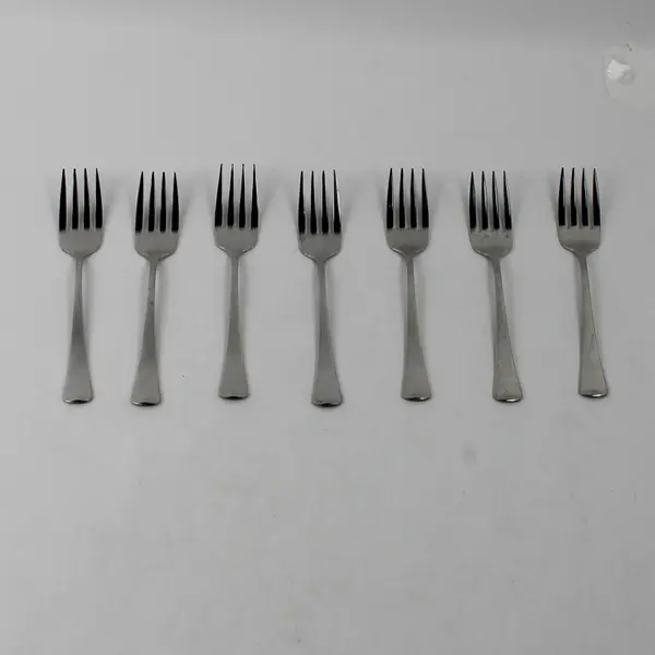 Lot Of 7 Oneida Canada/Distinction (Stainless) Flatware Salad Forks 6.25" Long