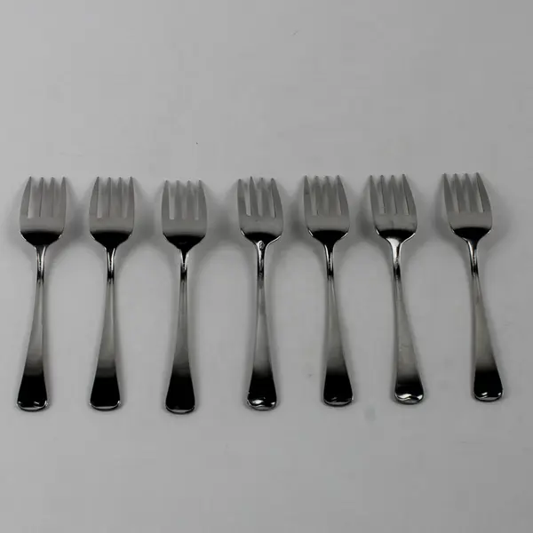 Lot Of 7 Oneida Canada/Distinction (Stainless) Flatware Salad Forks 6.25" Long