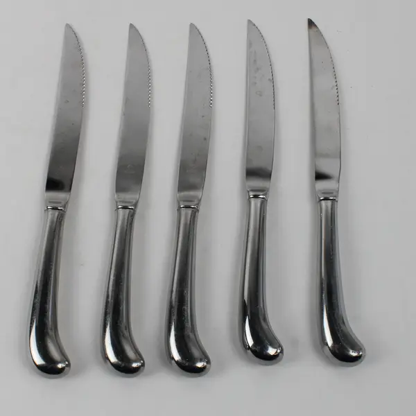 Lot Of 5 Oneida Canada/Distinction (Stainless) Flatware Pistol Handle Knives
