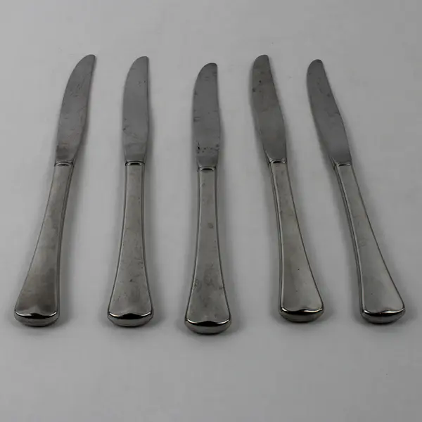 Lot Of 5 Oneida Canada/Distinction (Stainless) Flatware Dinner Knives 9" Long