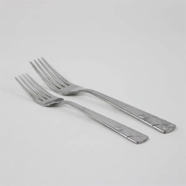 Lot of 2 Oneida OHS408 Forks Glossy Stainless Flatware