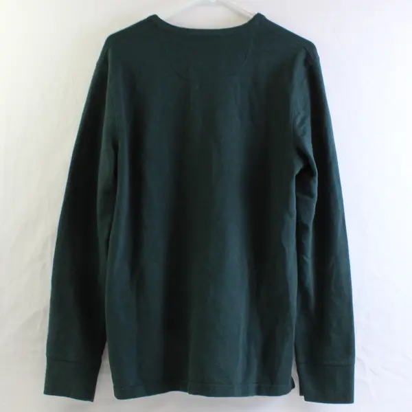 Goodfellow & Co. Men's M Dark Green Long Sleeve Cotton Blend Pullover Shirt