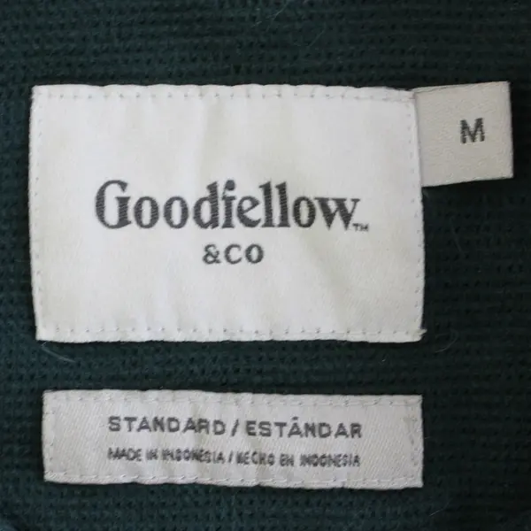 Goodfellow & Co. Men's M Dark Green Long Sleeve Cotton Blend Pullover Shirt