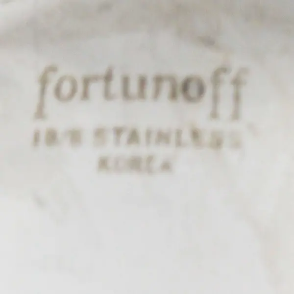 Lot of 2 Fortunoff Stainless Pierced Serving Spoon Dinner Fork Flatware