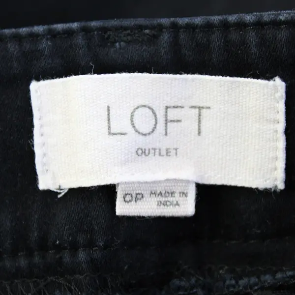 LOFT Women's 0P (28) Black Skinny Ankle Petite Dress Pants