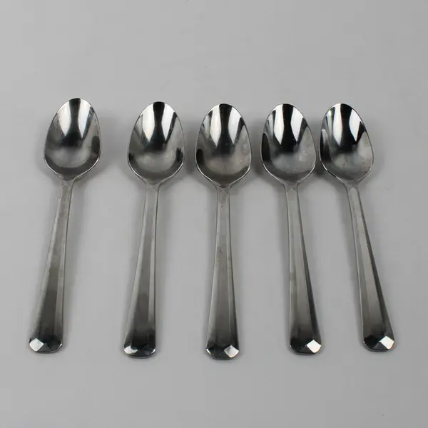 Lot Of 5 Oneida Silver Chroma (Stainless) Flatware Soup Spoons 7.25" Long