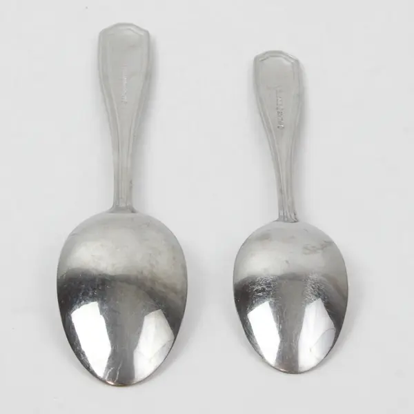 Lot of 2 Wallace WAS223 Tablespoon Teaspoon Stainless Bands Glossy Silverware