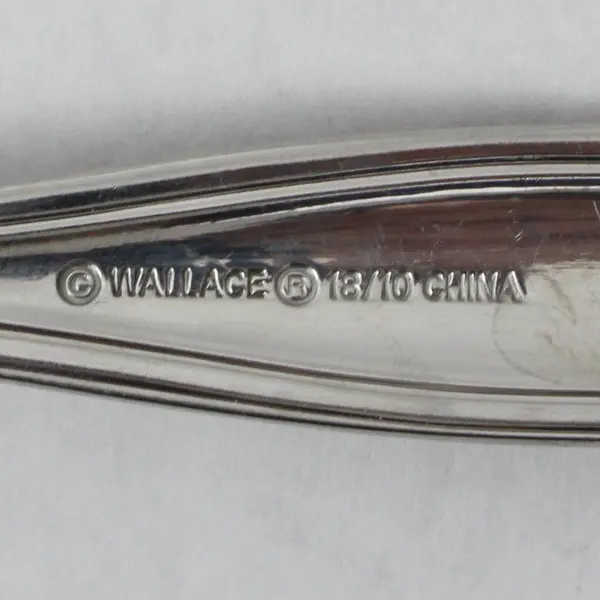 Lot of 2 Wallace WAS223 Tablespoon Teaspoon Stainless Bands Glossy Silverware