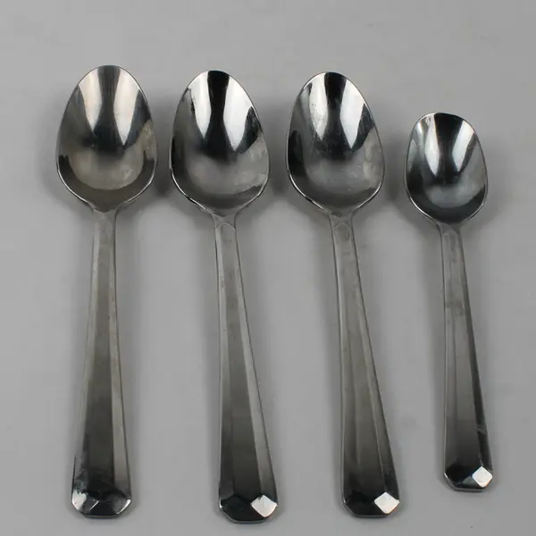 Lot Of 4 Oneida Silver Chroma (Stainless) Flatware 3 Soup Spoons & 1 Sugar