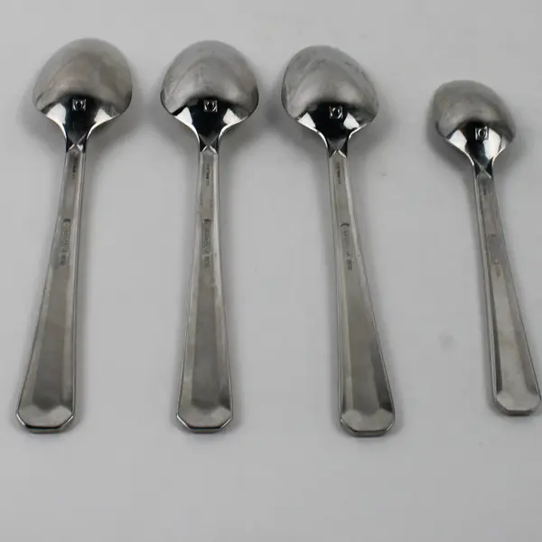 Lot Of 4 Oneida Silver Chroma (Stainless) Flatware 3 Soup Spoons & 1 Sugar