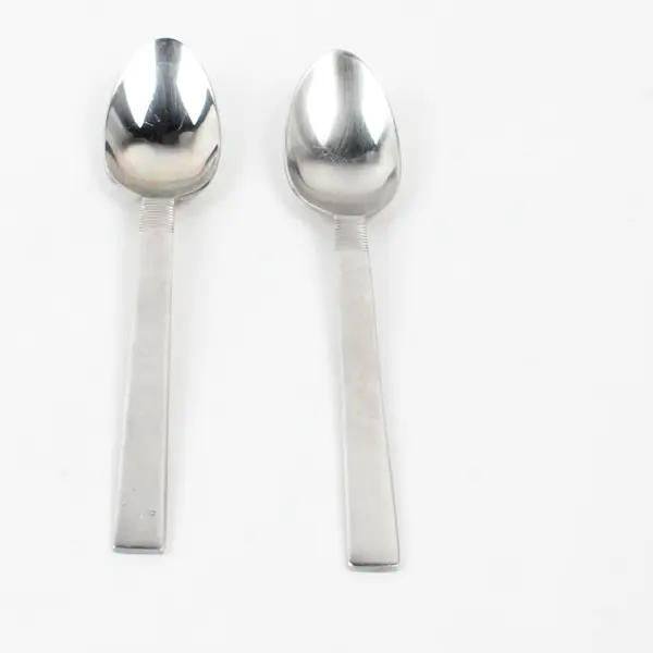 Lot of 2 Wallace WAS223 Teaspoons Stainless Bands Glossy Silverware