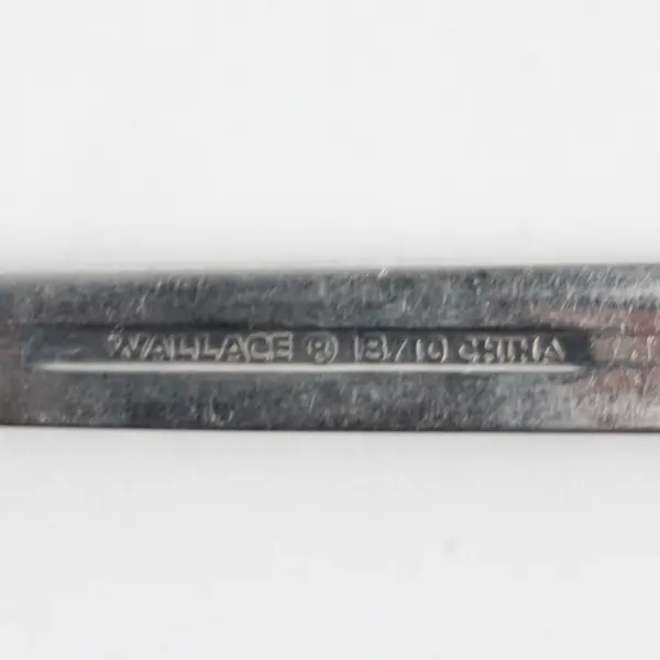 Lot of 2 Wallace WAS223 Teaspoons Stainless Bands Glossy Silverware