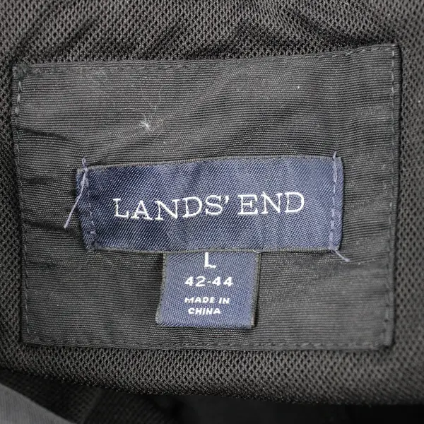 Lands End Men's L (42-44) Black Stormraker Jacket No Hood