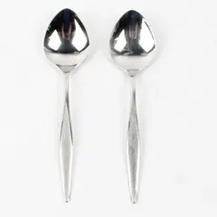 Lot of 2 Oneida WINDRIFT Stainless Wm A Rogers Teaspoons Flatware 6" Long