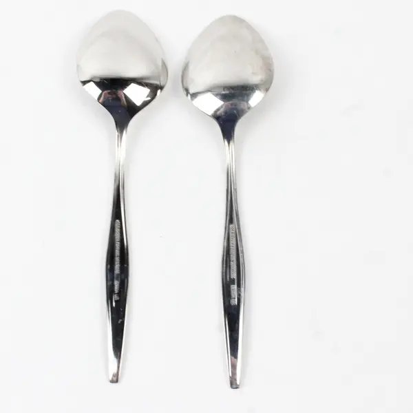 Lot of 2 Oneida WINDRIFT Stainless Wm A Rogers Teaspoons Flatware 6" Long