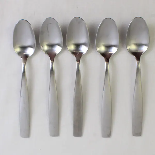 Lot Of 5 Oneida Silver Cannon (Stainless) Flatware Soup Spoons  7.25" Long