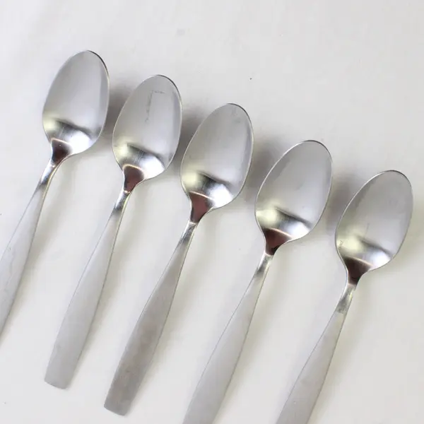 Lot Of 5 Oneida Silver Cannon (Stainless) Flatware Soup Spoons  7.25" Long