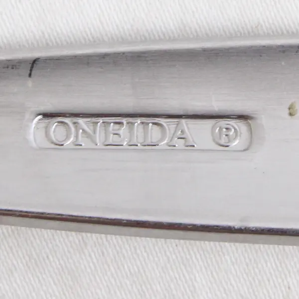 Lot Of 5 Oneida Silver Cannon (Stainless) Flatware Soup Spoons  7.25" Long