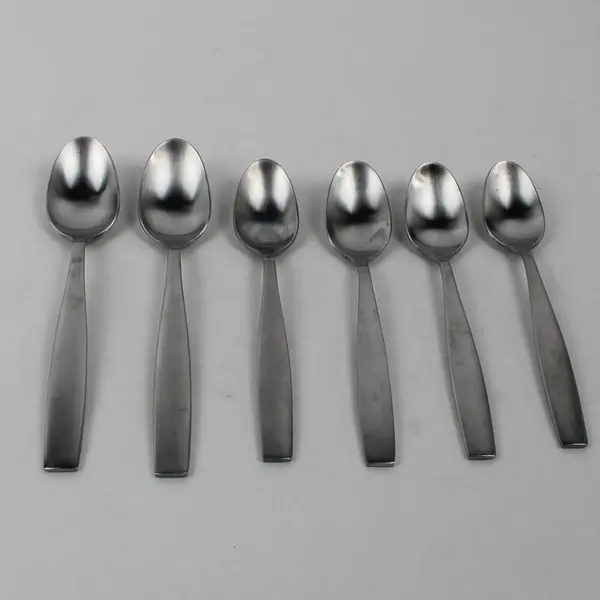 Lot Of 6 Oneida Silver Cannon (Stainless) Flatware 2 Soup & 4 Teaspoon