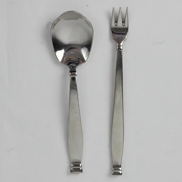 Lot of 2 Oneida Kensington Seafood Cocktail Fork Egg Spoon Flatware