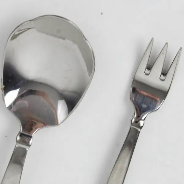 Lot of 2 Oneida Kensington Seafood Cocktail Fork Egg Spoon Flatware