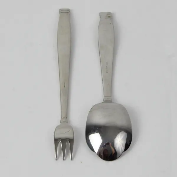 Lot of 2 Oneida Kensington Seafood Cocktail Fork Egg Spoon Flatware