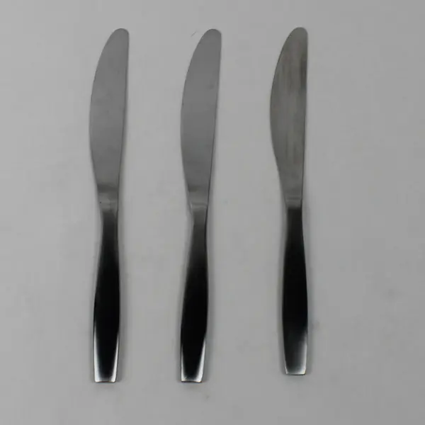 Lot Of 3 Oneida Silver Cannon (Stainless) Flatware Dinner Knives 9.75" Long