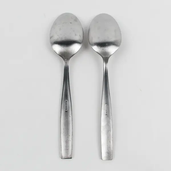 Lot Of 2 Oneida Silver Cannon (Stainless) Flatware Solid Serving Spoon 9" Long
