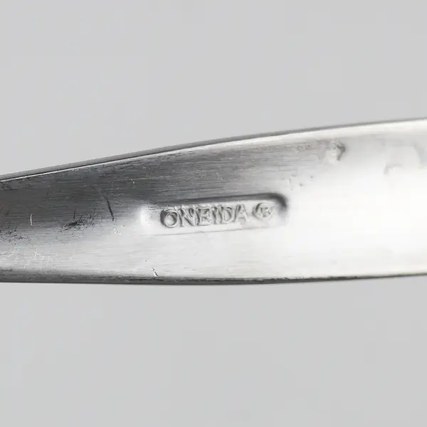 Lot Of 2 Oneida Silver Cannon (Stainless) Flatware Solid Serving Spoon 9" Long